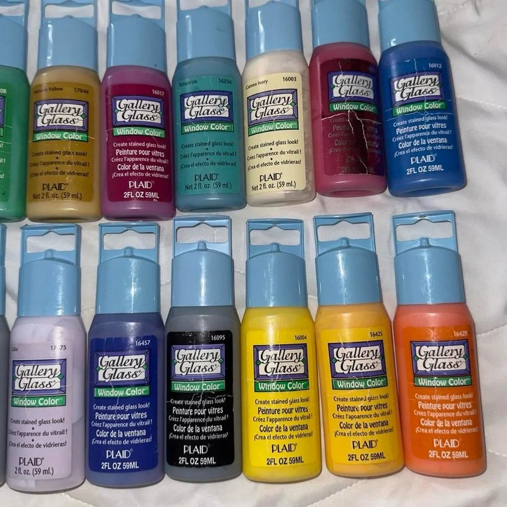 20 Bottles of Plaid Gallery Stained Glass Mirror Window Paint
